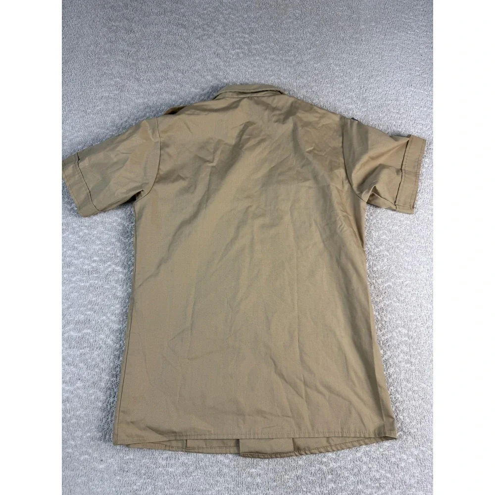 Vintage Boy Scouts‎ Of America Shirt Boys 16 Khaki Uniform Short Sleeve 80s